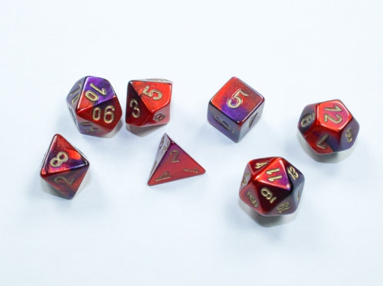 Gemini® Purple-Red/gold 7-Die Set
