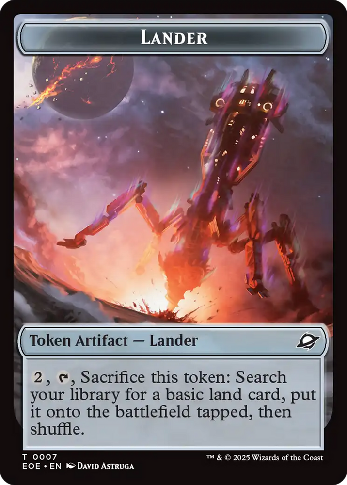 Robot // Lander (0007) Double-Sided Token [Edge of Eternities Tokens]
