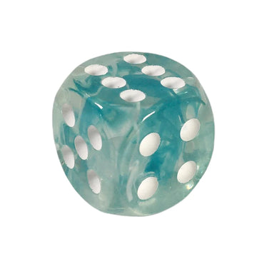 Set of 12d6 pip (18mm): Diffusion Sea Foam w/ White