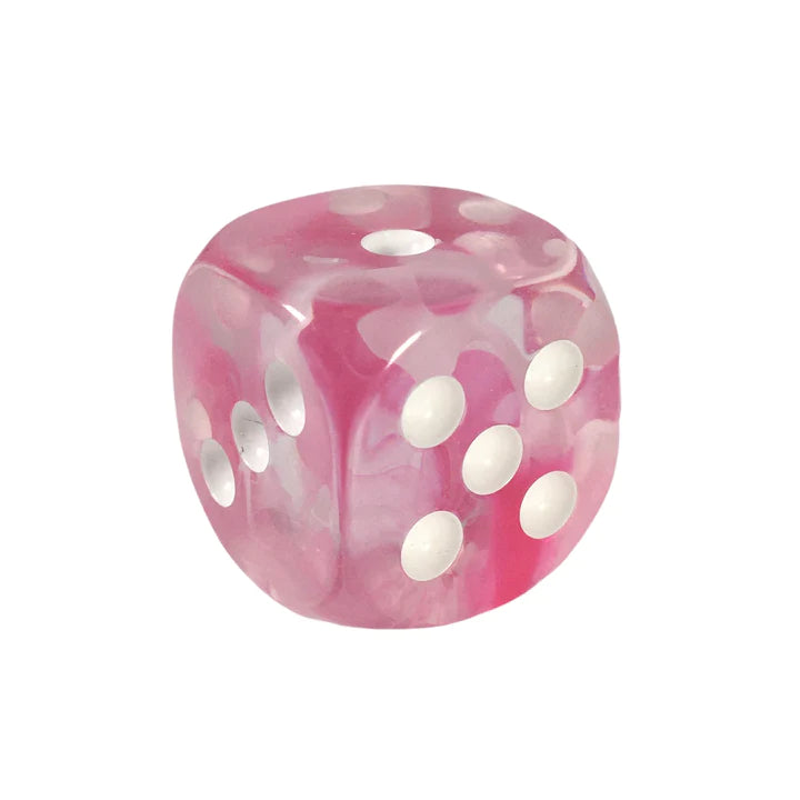 Set of 12d6 pip (18mm): Diffusion Cherry Blossom w/ White