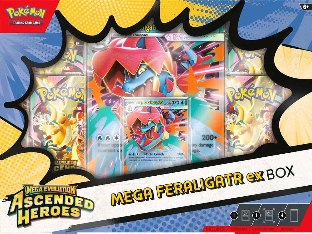 PRE-ORDER: Mega Evolution: Ascended Heroes - Mega Feraligatr ex Box (Limit 1/household)