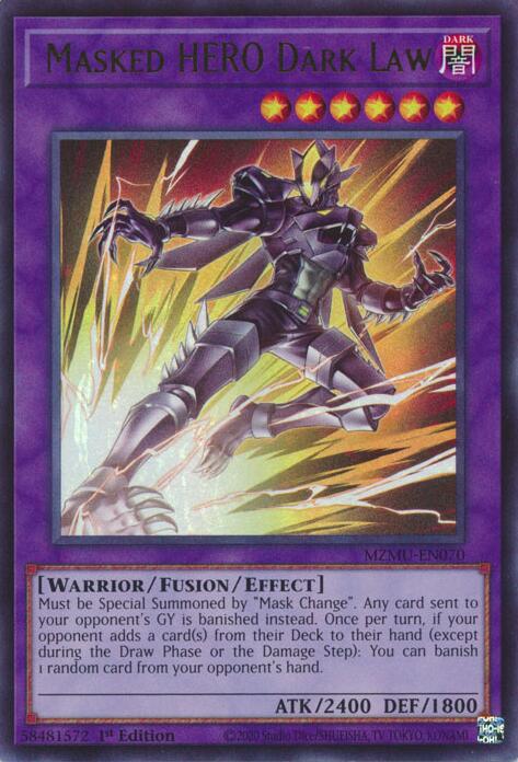 Masked HERO Dark Law [MZMU-EN070] Ultra Rare