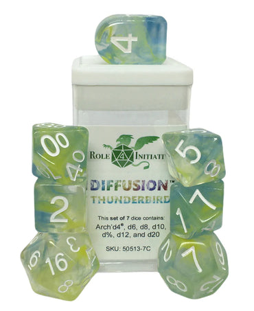 Set of 7 Dice w/ Arch'd64: Diffusion Thunderbird
