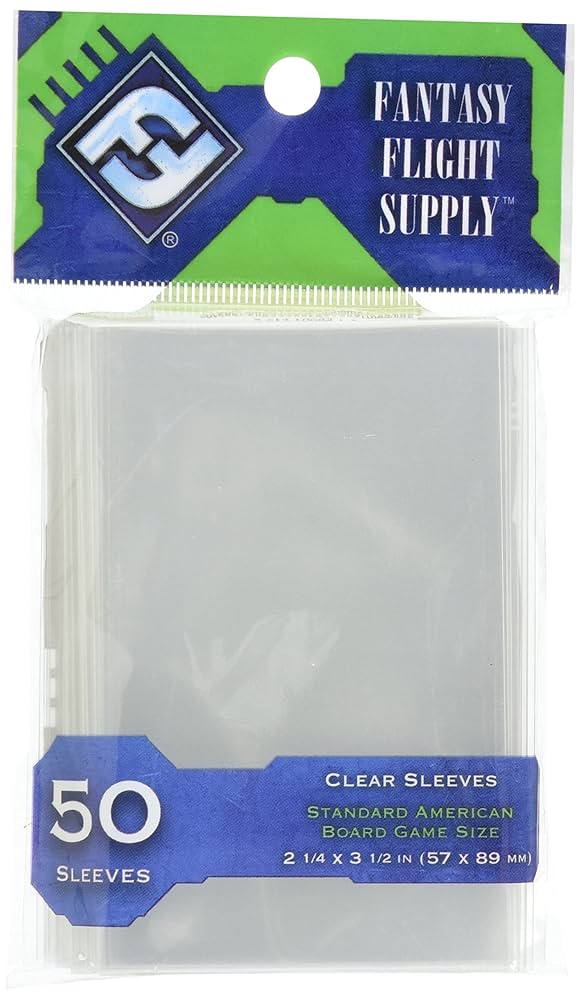 Fantasy Flight Supply Clear Card Sleeves - Standard American/Board Game Size