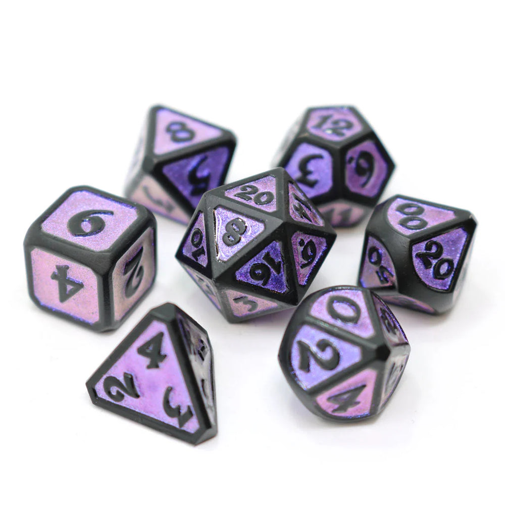 Set of 7 Metal Dice: Mythica Dreamscape Nightshade