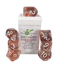 Set of 7 dice w/ Arch'd4: Barbarian Rage