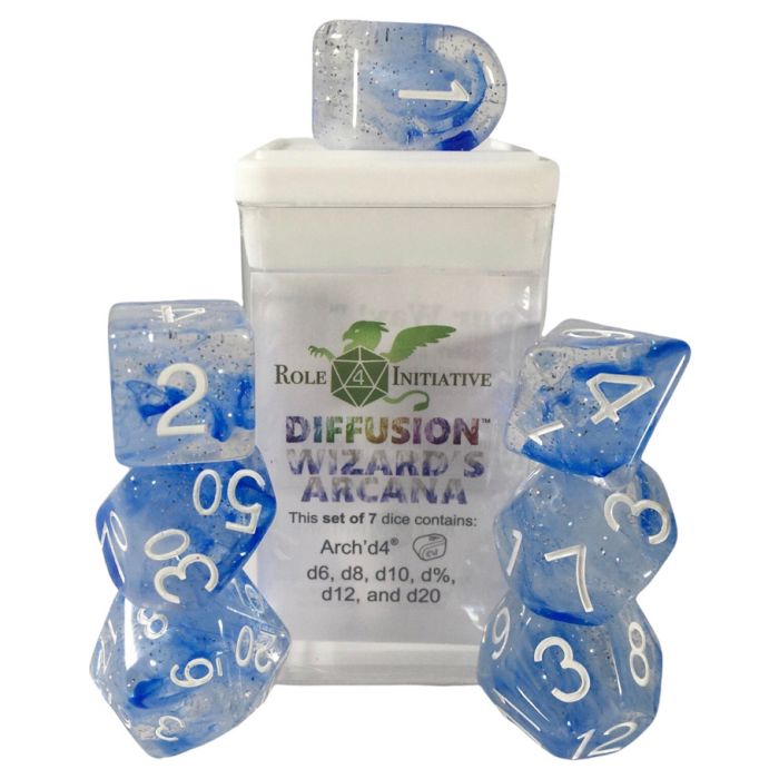 Set of 7 dice w/ Arch'd4: Wizard's Arcana