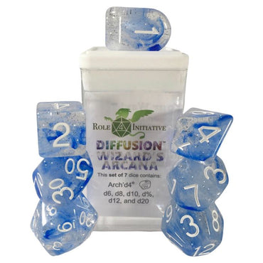Set of 7 dice w/ Arch'd4: Wizard's Arcana