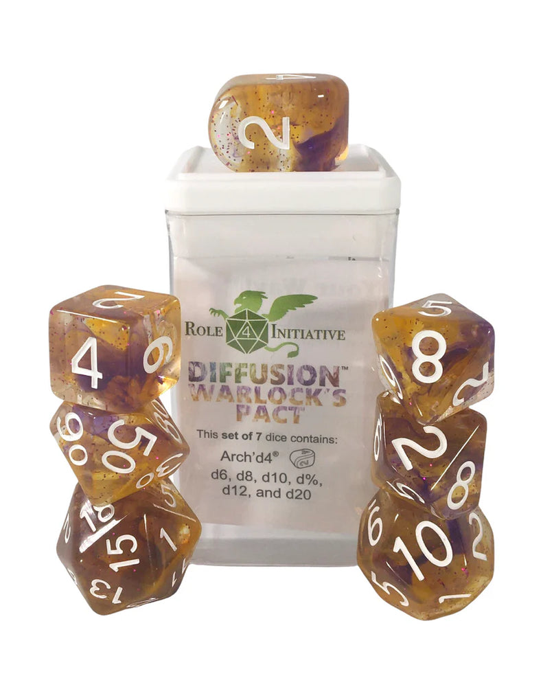 Set of 7 dice w/ Arch'd4: Warlock's Pact